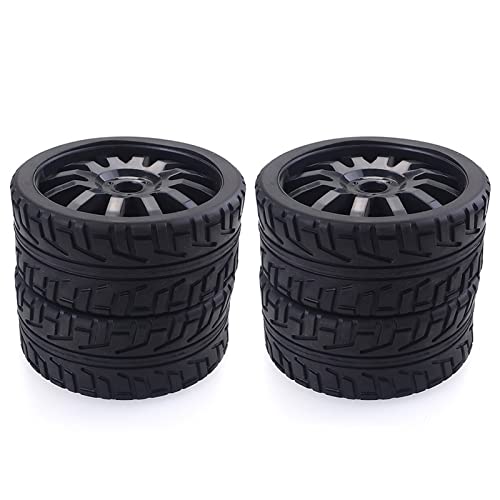 RFVBG 100-mm-Gummireifen, Räder, 17 mm Sechskant, Redcat for HSP, HPI, for Kyosho, Hobao Team, LOSI, Carson, 1/8 Buggy On-Road RC Car RC-Autoreifen(4pcs F08426C) von RFVBG