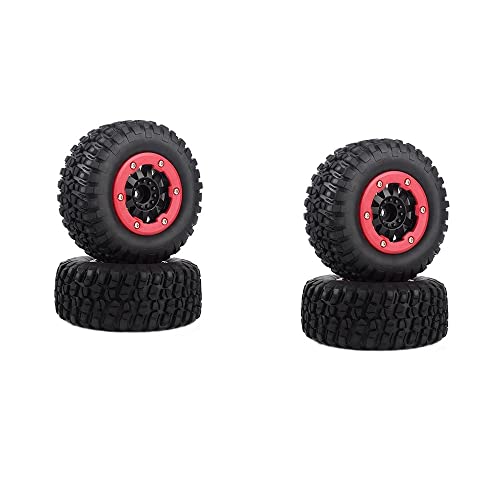 RFVBG 110mm RC Auto Beadlock Gummireifen Felgensatz 1/10 Short Course Truck, for ARRMA, SENTON 4X4 550 MEGA, for XLH, 9125, for, for Traxxas, Slash RC-Autoreifen(AX-3009) von RFVBG