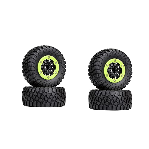 RFVBG 110mm RC Auto Beadlock Gummireifen Felgensatz 1/10 Short Course Truck, for ARRMA, SENTON 4X4 550 MEGA, for XLH, 9125, for, for Traxxas, Slash RC-Autoreifen(AX-4008G) von RFVBG