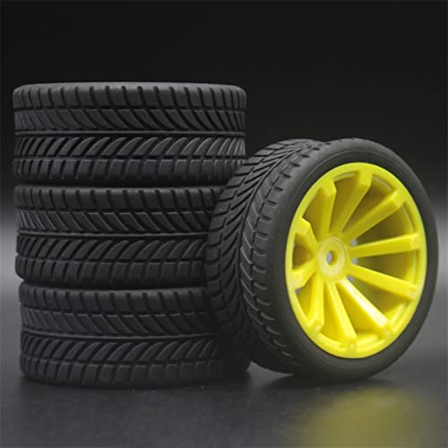 RFVBG 1Set 4PCS Gummi RC Racing Reifen Auto On Road Felge, for HSP, for HPI, 1/10, for HSP, 94123/94122/94103/D4/D3 603 Alle RC-Autoreifen(600-6085) von RFVBG