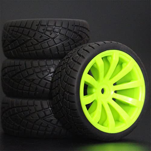 RFVBG 1Set 4PCS Gummi RC Racing Reifen Auto On Road Felge, for HSP, for HPI, 1/10, for HSP, 94123/94122/94103/D4/D3 603 Alle RC-Autoreifen(603-8001) von RFVBG