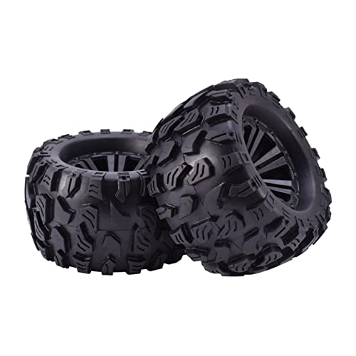 RFVBG 2 stücke 12mm HEX 125mm Räder Reifen 1/10, for Monster, Truck Off Road, for HPI, for HSP, Savage XS TM Flux, for LRP, RC-Autoreifen von RFVBG