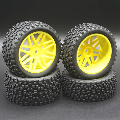 RFVBG 4 STÜCKE 1/10 Off Road Buggy Felge Reifen Reifen, for HSP, for HPI, for Redcat, Ersatz, for HSP, 94166/94170/94107 66015alle RC-Autoreifen(Yellow) von RFVBG