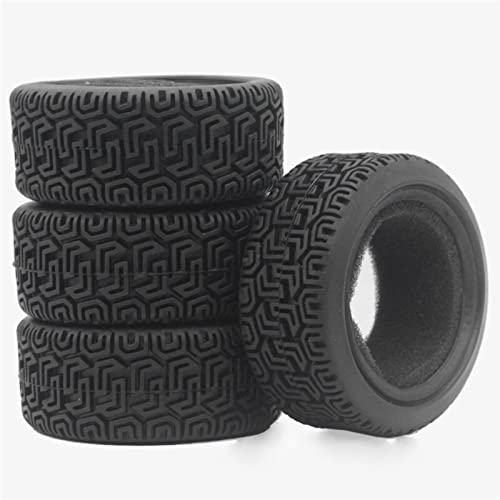 RFVBG 4 STÜCKE RC 1/10 On Road Racing Flat Run Schwammgummireifen Reifen, for HSP, for HPI, 8014 Durchmesser 69 Mm RC-Autoreifen(Black) von RFVBG