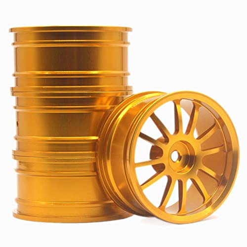 RFVBG 4 Stück, 1 Satz Felgen aus Aluminiumlegierung, for HPI, for HSP, RC-Modell 1:10 On-Road-Rennwagen, for HSP, 94123/94122/94103 D4/D3/CS RC-Autoreifen(108Y) von RFVBG