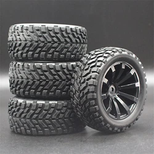 RFVBG 4 Stück 75 mm Auto-Klettergummi-Offroad-Felgen und Sechskantreifen, for HSP, for HPI, 1:10 Komponenten RC-Autoreifen(601-7004) von RFVBG