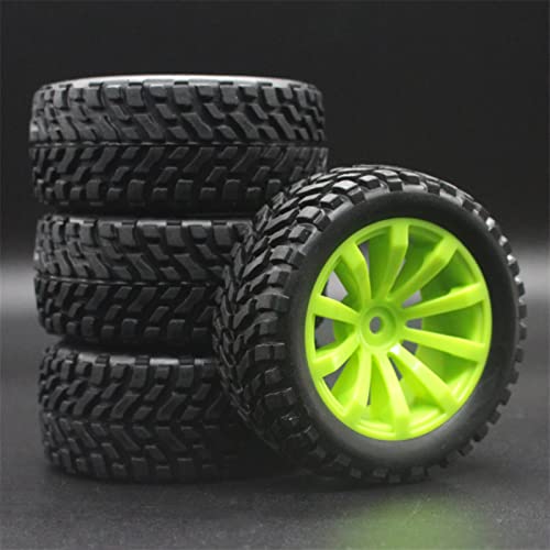 RFVBG 4 Stück 75 mm Auto-Klettergummi-Offroad-Felgen und Sechskantreifen, for HSP, for HPI, 1:10 Komponenten RC-Autoreifen(603-7004) von RFVBG