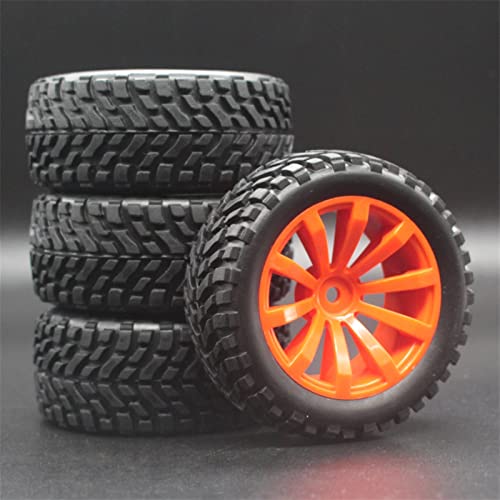 RFVBG 4 Stück 75 mm Auto-Klettergummi-Offroad-Felgen und Sechskantreifen, for HSP, for HPI, 1:10 Komponenten RC-Autoreifen(604-7004) von RFVBG