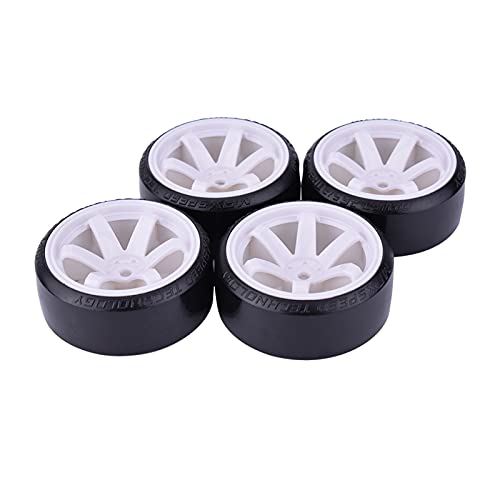 RFVBG 4-teiliger Drift-Autoreifen, Felgen, Hartreifen 1/10, for, for Traxxas, for HSP, for, for Tamiya, for HPI, for, for Kyosho, On-Road-Drifting-RC-Autofahrzeugteil RC-Autoreifen von RFVBG