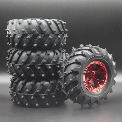 RFVBG for HSP, 0703-3002 Gummireifen Radsätze 4P 1:10 RC Bigfoot Truck 94180 94111 94188 RC-Autoreifen(Red) von RFVBG