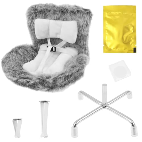 Auto-Puppen-Sicherheitssitz, Autositz für Puppen mit weichem pelzigem Kissen, Lüftungsschlitz-Clip und Desktop-Ständer, niedliche und funktionale Auto-Dekoration für Fans und Puppensammler, Kinder von RHAIQBVC