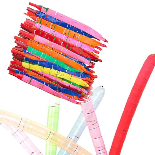 RHQFDM 50 Stück Fliegende Ballonraketen,Spaß Raketen-Ballons,Bunte Langballons für Kindergeburtstag,Lange Luftballons zum Spielen,für Draußen,Fest,Freizeit und Kinderfeste(Farbe zufällig) von RHQFDM