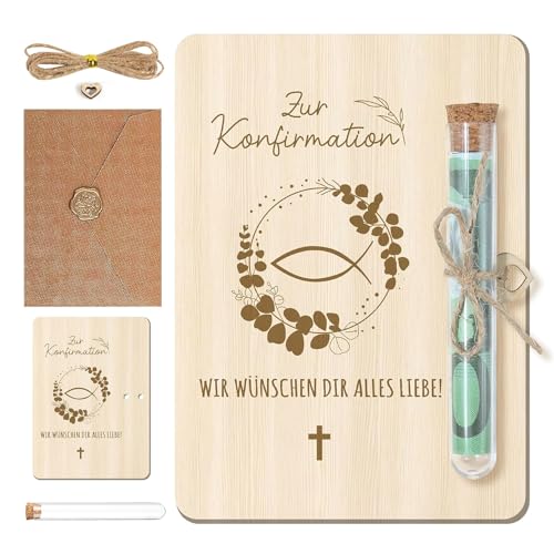 RHQFDM Geldgeschenke Verpackung aus Holz mit Reagenzgläser,Wunscherfüller-Geschenk zur Konfirmation mit Umschlägen,für Hochzeitssegen,Geburtstagsparty,Jugendweihe,Hochzeitsjubiläum(Eukalyptusblatt) RHQFDM Geldgeschenke Verpackung aus Holz mit Reagenzgläser,Wunscherfüller-Geschenk zur Konfirmation mit Umschlägen,für Hochzeitssegen,Geburtstagsparty,Jugendweihe,Hochzeitsjubiläum(Eukalyptusblatt) von RHQFDM