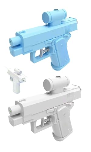 Prank Zwei-Wege-Wasserpistole, kreative Scherz Wasserpistole, kreative Mini Zwei-Wege-Sprinkler für Pool Party Streiche (Weiß Blau) von RHSEDD