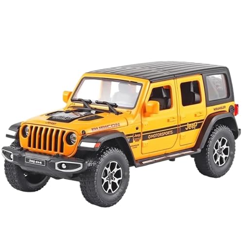 1/22 Für Wrangler Metall Offroad-Legierung Druckguss Auto Modell Sound Und Licht Spielzeugauto(Yellow) von RHUIMEI