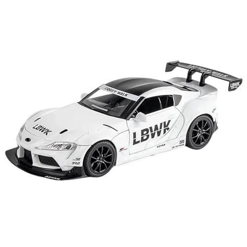 1/22 Für Supra Sportwagen Legierung Druckguss Modellauto(White) von RHUIMEI