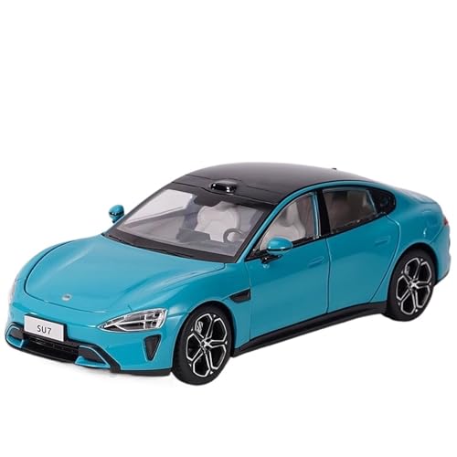 1/24 Für 2025 Neue SU7 Auto Modell Volle Tür Legierung Racing Ornamente(Blue) von RHUIMEI
