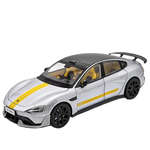 1/24 Für 2025 Neue SU7 Auto Modell Volle Tür Legierung Racing Ornamente(Silver) von RHUIMEI