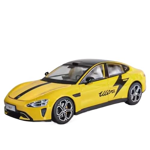 1/24 Für 2025 Neue SU7 Auto Modell Volle Tür Legierung Racing Ornamente(Yellow) von RHUIMEI