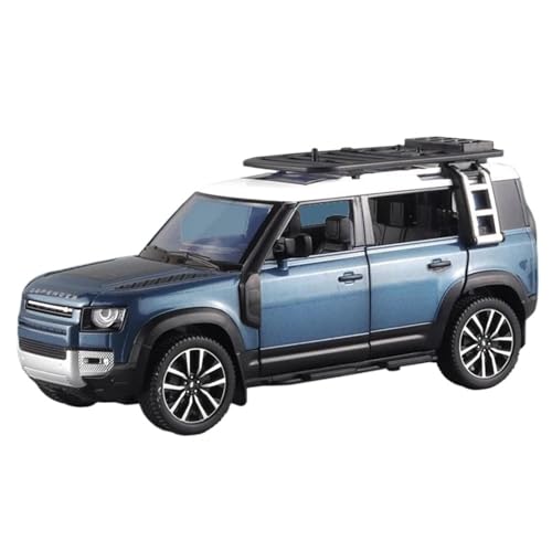 1/24 Für Defender SUV Geländewagen Legierung Druckguss Spielzeug Auto Modell Sound Und Licht (Blue) von RHUIMEI