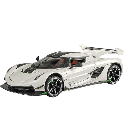 1/24 für Jesko Auto Modell Legierung Simulation Supercar Sammlung Ornamente(White) von RHUIMEI