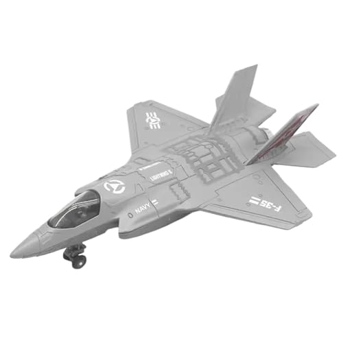 1/72 F-35 Legierung Große Pull Back Fighter Modell Musik LED Flugzeug(White) von RHUIMEI