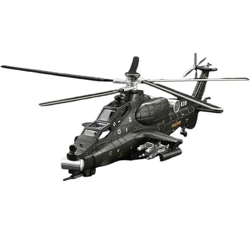 1: 72 Für WZ-10 Hubschrauber Legierung Druckguss Metall Modell Sound Und Licht Kämpfer Modell Sammlung Ornamente(Black) von RHUIMEI
