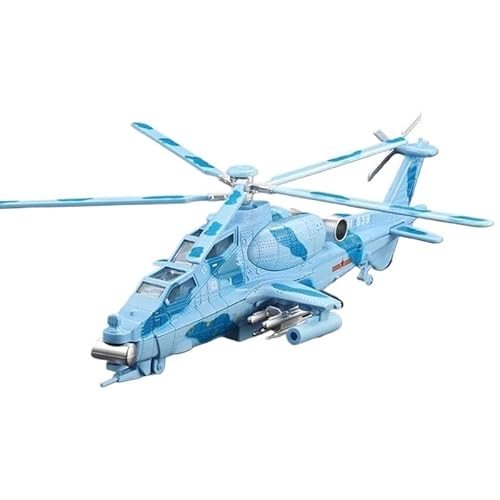 1: 72 Für WZ-10 Hubschrauber Legierung Druckguss Metall Modell Sound Und Licht Kämpfer Modell Sammlung Ornamente(Blue) von RHUIMEI