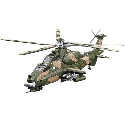 1: 72 Für WZ-10 Hubschrauber Legierung Druckguss Metall Modell Sound Und Licht Kämpfer Modell Sammlung Ornamente(Green) von RHUIMEI