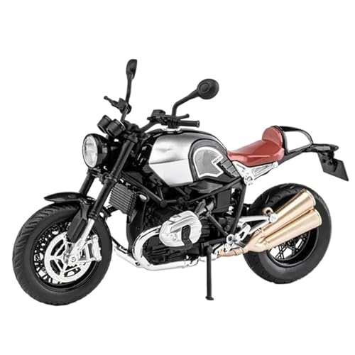 1:12 Für Latte Retro Street Car Alloy Druckguss Motorradmodell(Silver) von RHUIMEI