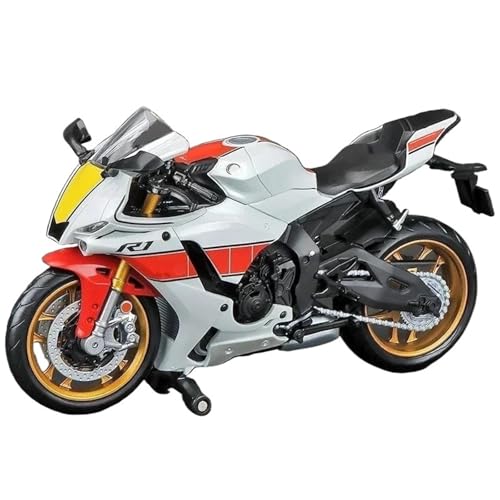 1:12 Für YZF-R1M Racing Alloy Motorradmodell(White) von RHUIMEI