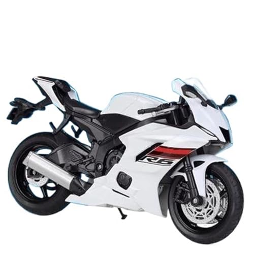 1:12 Für YZF-R6 Legierung Druckguss Rennmotorrad Modell(White) von RHUIMEI