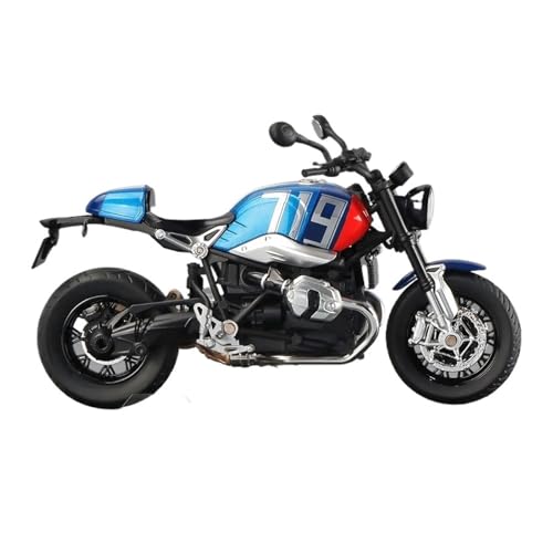 1:12 Latte Motorrad Auto Nachahmung Echte Legierung Motorrad Racing Modell Sammlung Ornament Geschenk Exquisite(Blue) von RHUIMEI