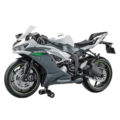 1:12 Ninja ZX-6R Legierung Motorrad Modell Simulation Motorrad Racing Spielzeug Sammlung Ornamente Exquisite(Silver) von RHUIMEI