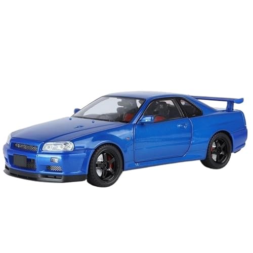1:18 Für GTR-R34 Legierung Druckguss Automodell(Blue) von RHUIMEI