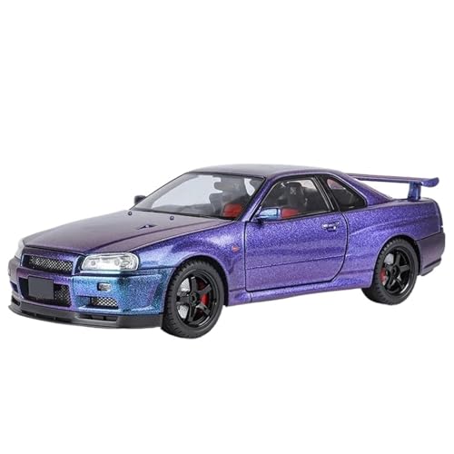1:18 Für GTR-R34 Legierung Druckguss Automodell(Purple) von RHUIMEI