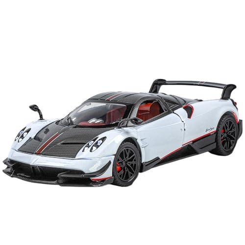 1:18 Für Huayra BC Alloy Diecast Modellauto Mit Carbonfaserverkleidung(White) von RHUIMEI