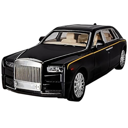 1:18 Für Phantom Modell Auto Legierung Pull Back Druckguss Auto Sound Und Licht Modell(Black) von RHUIMEI