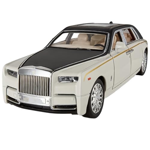 1:18 Für Phantom Modell Auto Legierung Pull Back Druckguss Auto Sound Und Licht Modell(White) von RHUIMEI