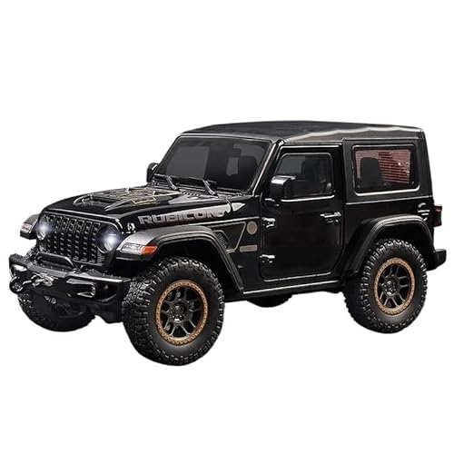 1:18 Für Wrangler Legierung Modell Auto Mit Sound Und Licht Effekte Sammler Ornamente(Black) von RHUIMEI