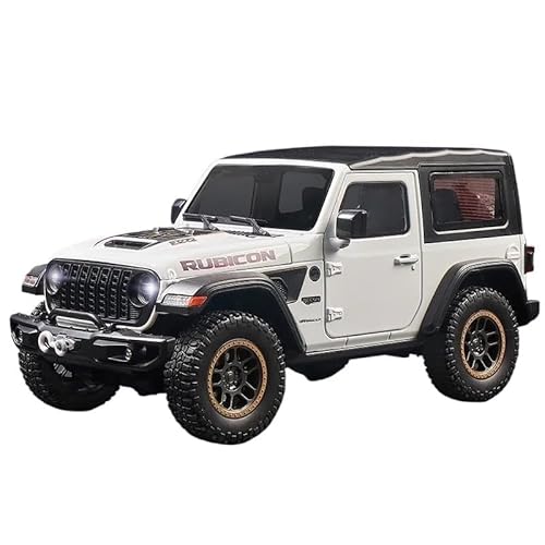 1:18 Für Wrangler Legierung Modell Auto Mit Sound Und Licht Effekte Sammler Ornamente(White) von RHUIMEI