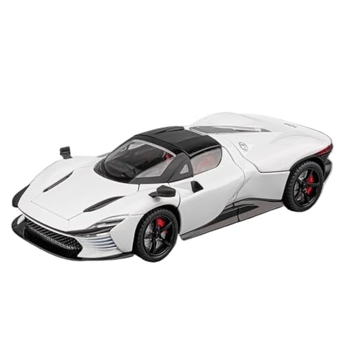 1:22 Für SP3 Sportwagen Simulation Legierung Sound Und Licht Automodell(White) von RHUIMEI