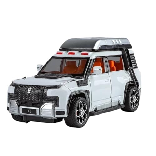 1:24 for BYD Sieht Bis Zu U8 Off-Road-Legierung Automodell Outdoor-Spaß Und Sammlung(White) von RHUIMEI