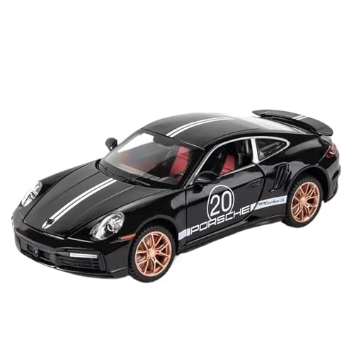 1:24 Für 911 Turbo S Roadster Simulation Druckgusslegierung Modellauto(Black) von RHUIMEI