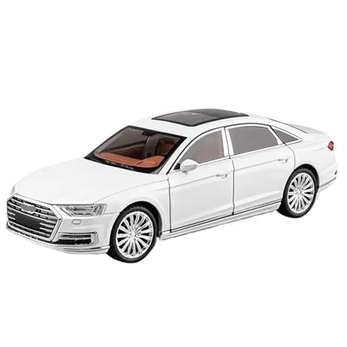 1:24 Für A8 Legierung Druckguss Metall Automodell(White) von RHUIMEI