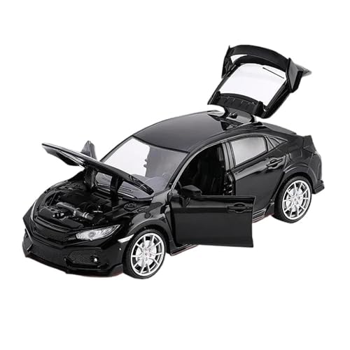 1:24 Für Civic Type R Legierung Sportwagenmodell(Black) von RHUIMEI