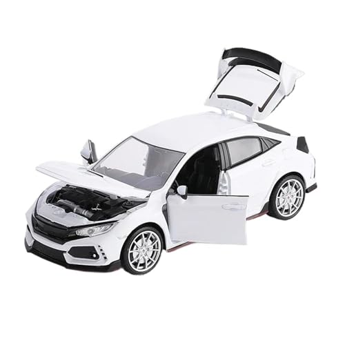 1:24 Für Civic Type R Legierung Sportwagenmodell(White) von RHUIMEI