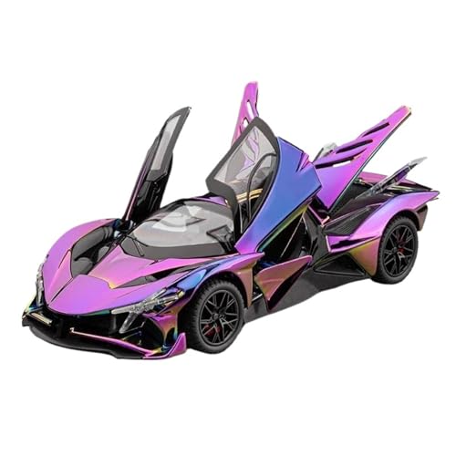 1:24 Für EVO Galvanisiertes Sportwagenmodell Aus Legierung(Purple) von RHUIMEI