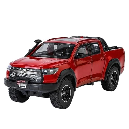 1:24 Für Great Wall Motors GWM Paoper Off-Road SUV Legierung Druckguss Auto Modell Sound Und Licht Boutique Dekoration Innen(Red) von RHUIMEI