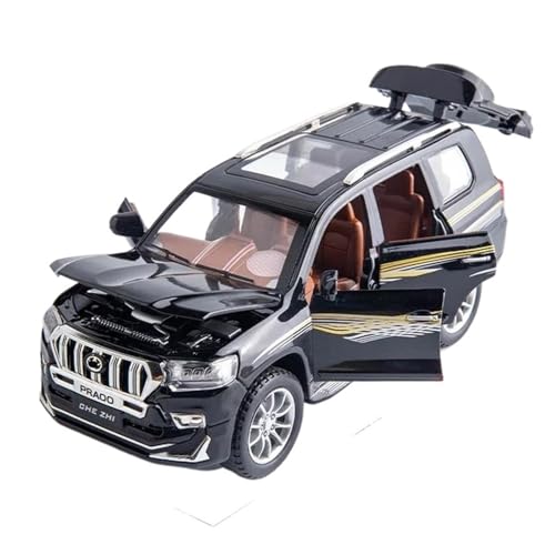 1:24 Für Land Cruiser Prado Legierung Diecast Automodell(Black) von RHUIMEI